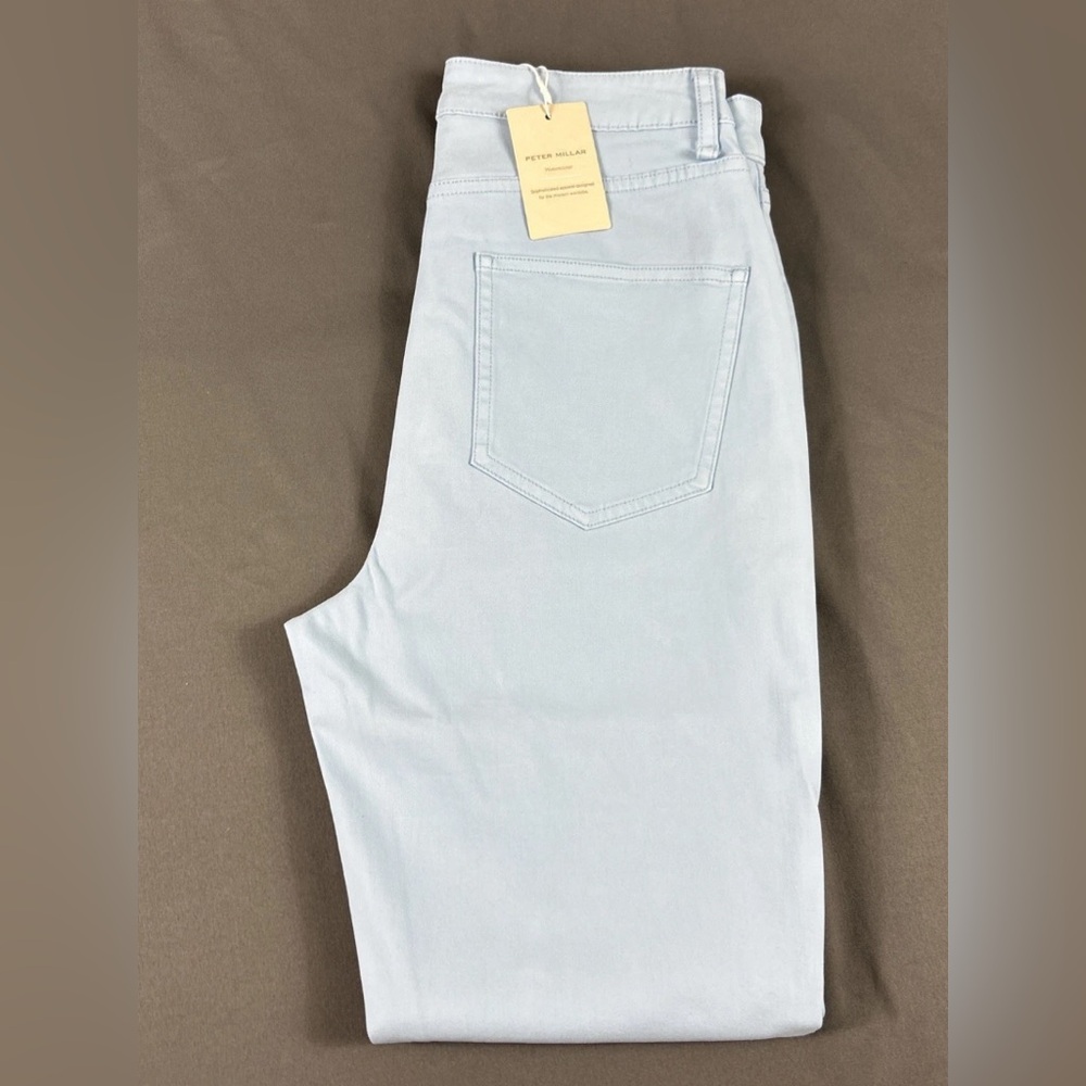 Peter Millar Womens Golf Pants Karlie 4 Blue LCBLU Cotton Modal